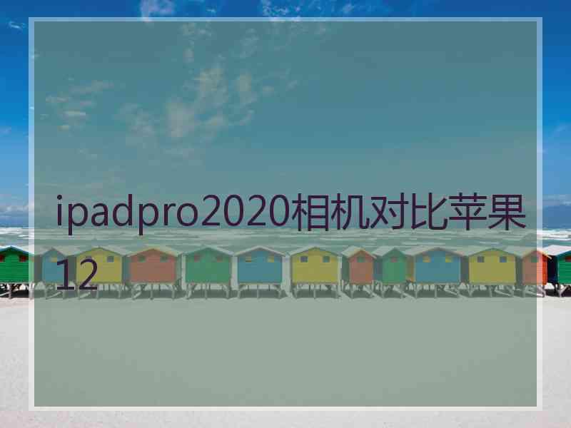 ipadpro2020相机对比苹果12