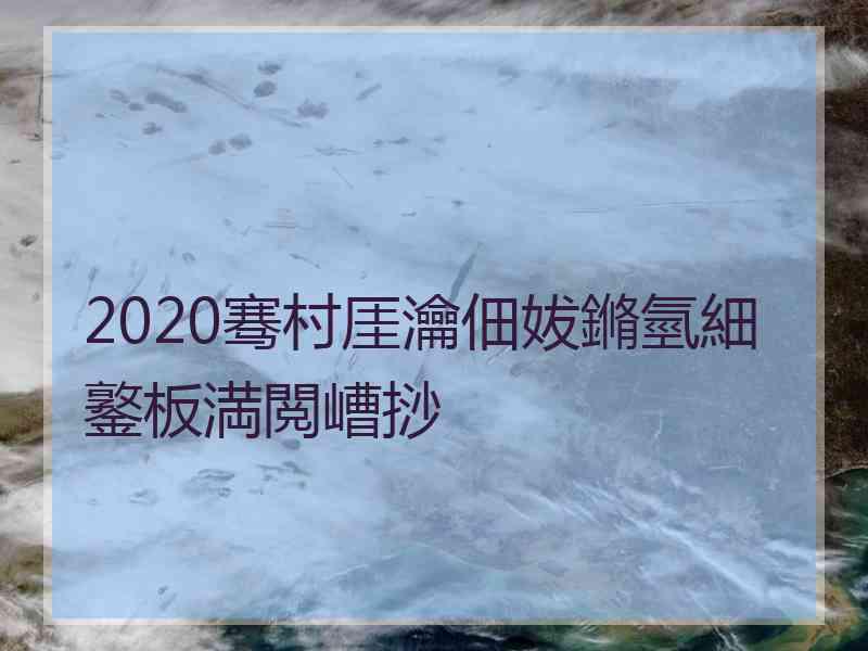 2020骞村厓瀹佃妭鏅氫細鐜板満閲嶆挱