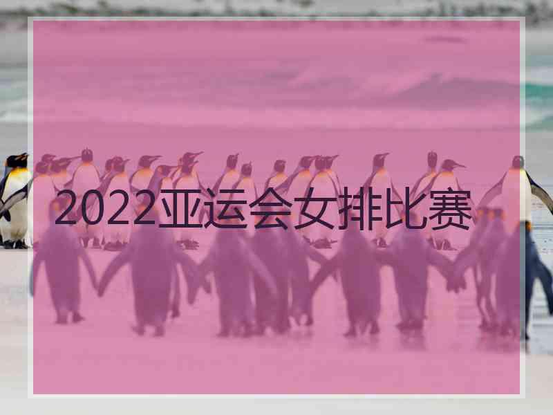 2022亚运会女排比赛