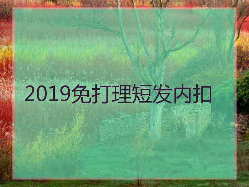 2019免打理短发内扣