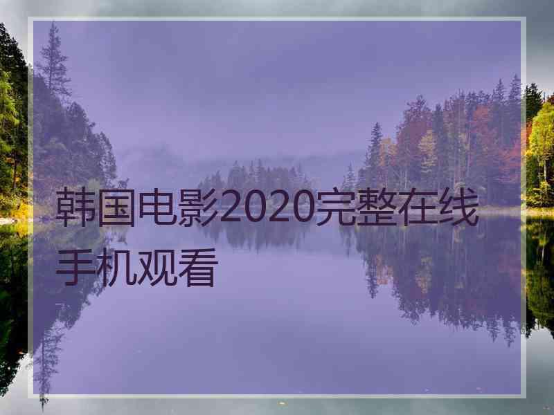 韩国电影2020完整在线手机观看