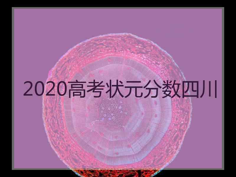 2020高考状元分数四川