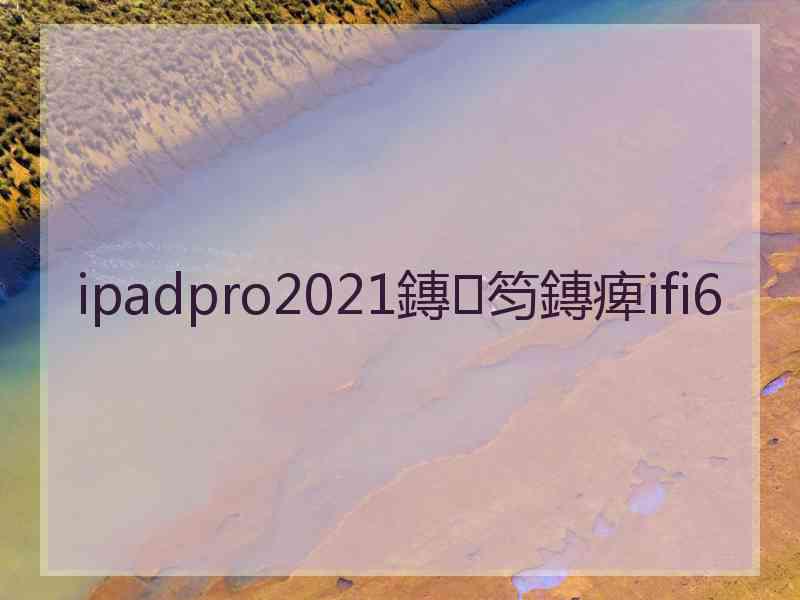 ipadpro2021鏄笉鏄痺ifi6