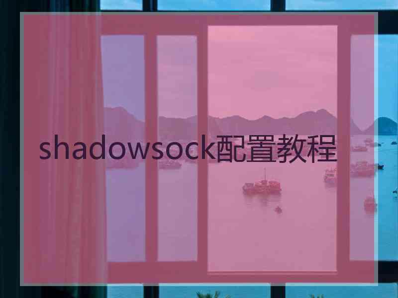 shadowsock配置教程