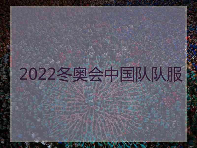 2022冬奥会中国队队服