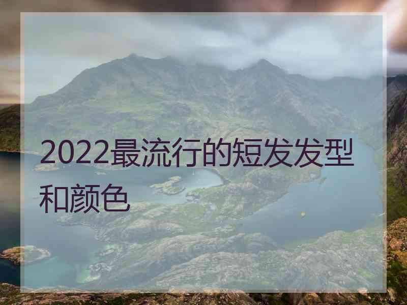 2022最流行的短发发型和颜色