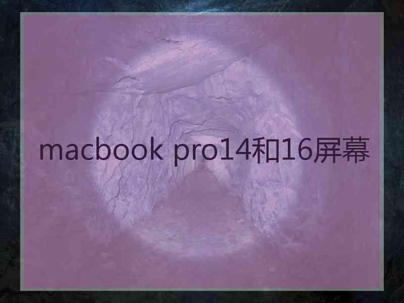 macbook pro14和16屏幕