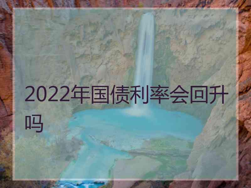 2022年国债利率会回升吗