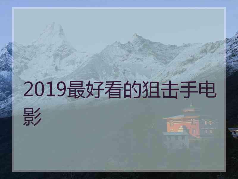 2019最好看的狙击手电影