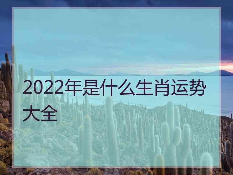 2022年是什么生肖运势大全