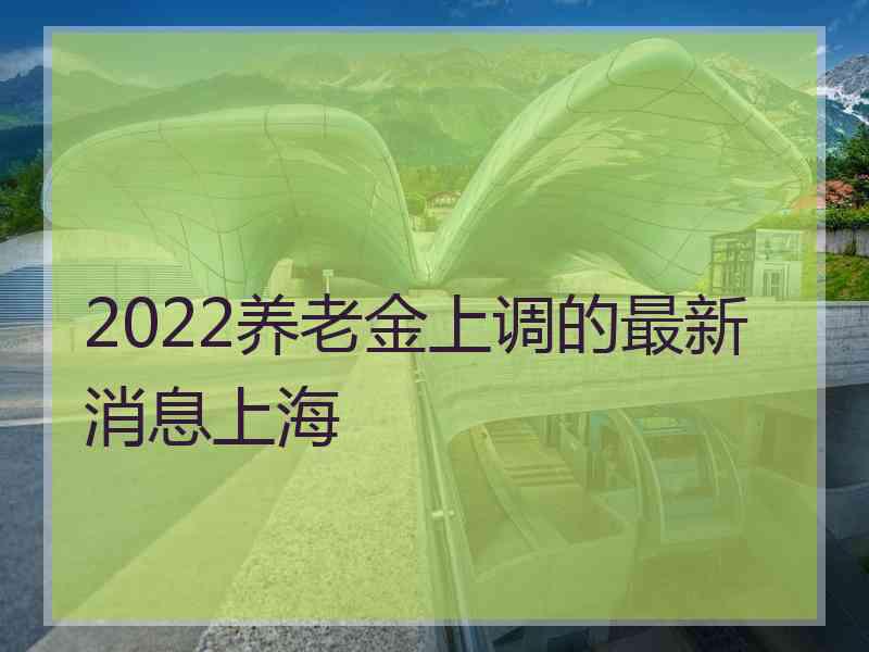 2022养老金上调的最新消息上海