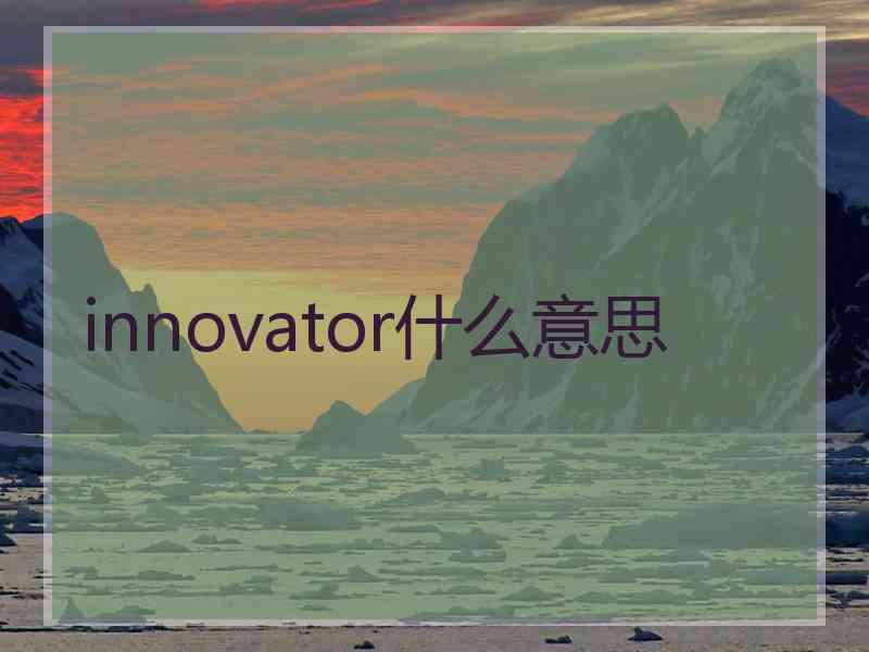 innovator什么意思