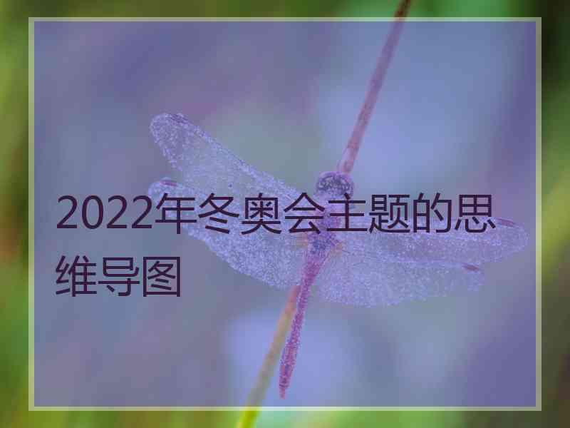 2022年冬奥会主题的思维导图