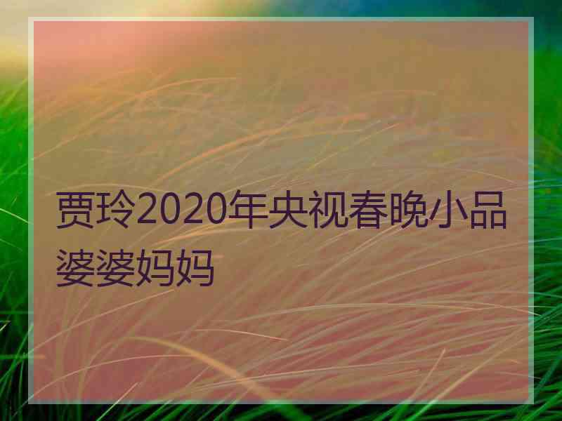 贾玲2020年央视春晚小品婆婆妈妈