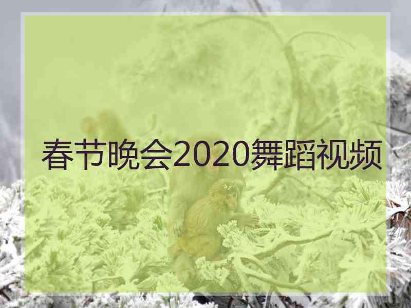 春节晚会2020舞蹈视频