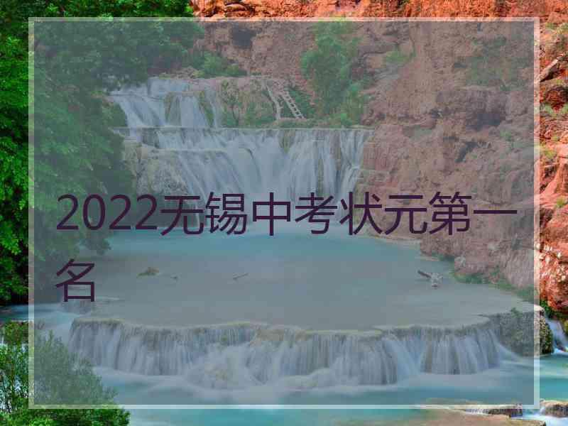 2022无锡中考状元第一名