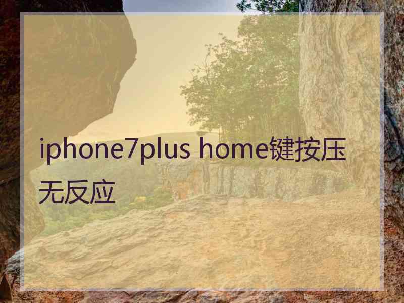 iphone7plus home键按压无反应