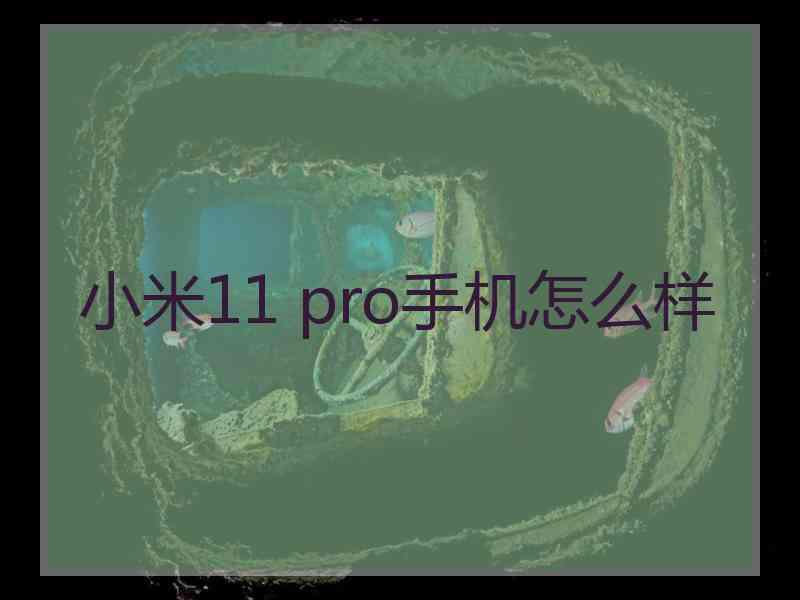 小米11 pro手机怎么样