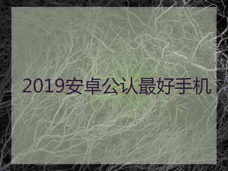 2019安卓公认最好手机