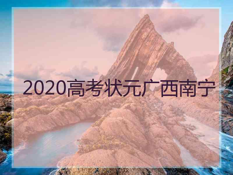 2020高考状元广西南宁