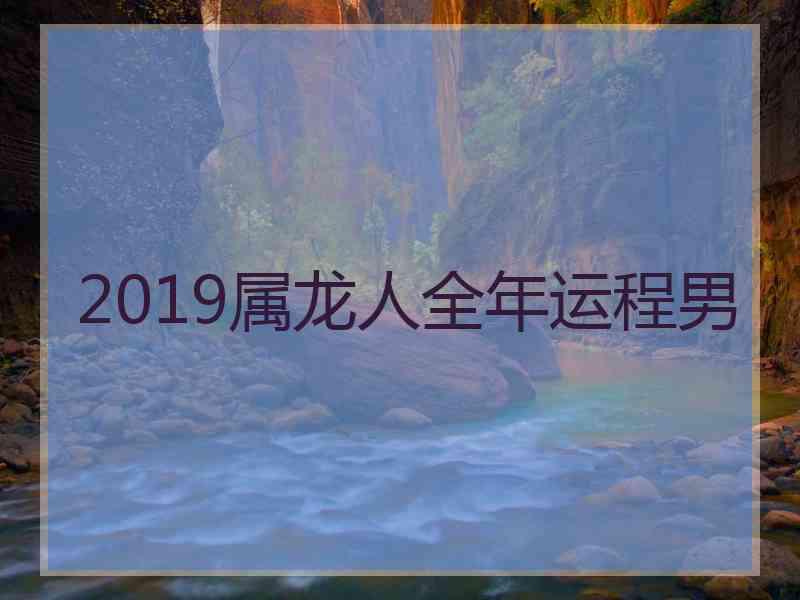 2019属龙人全年运程男