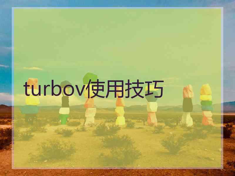 turbov使用技巧