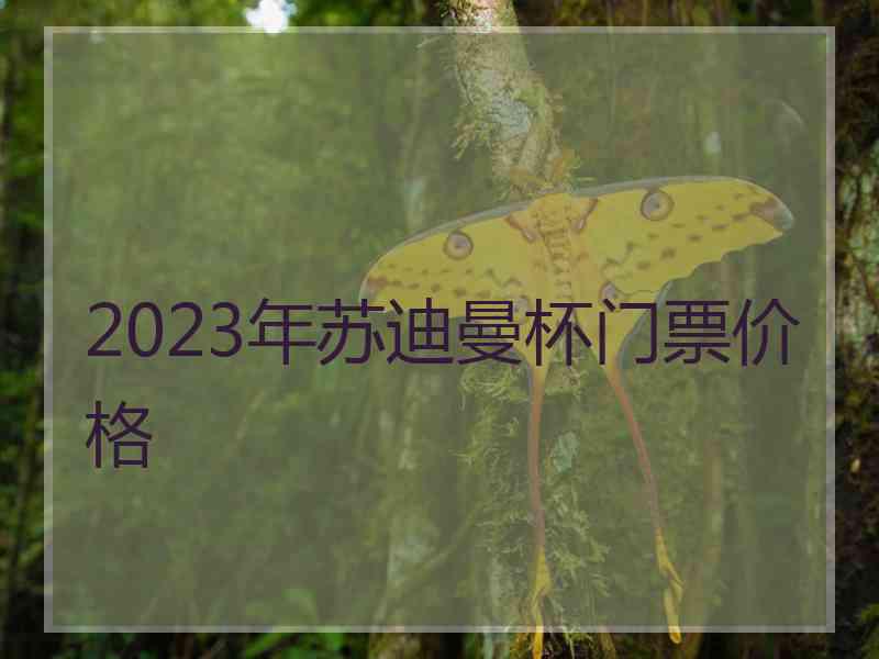 2023年苏迪曼杯门票价格