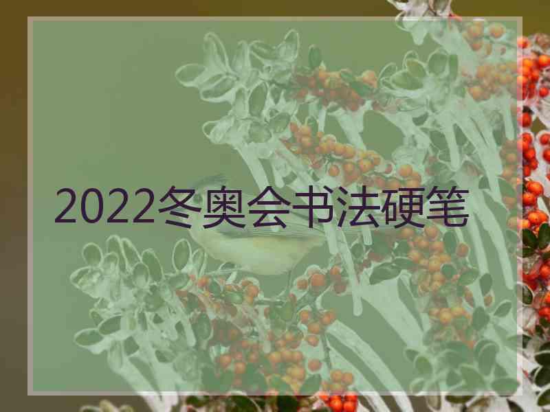 2022冬奥会书法硬笔