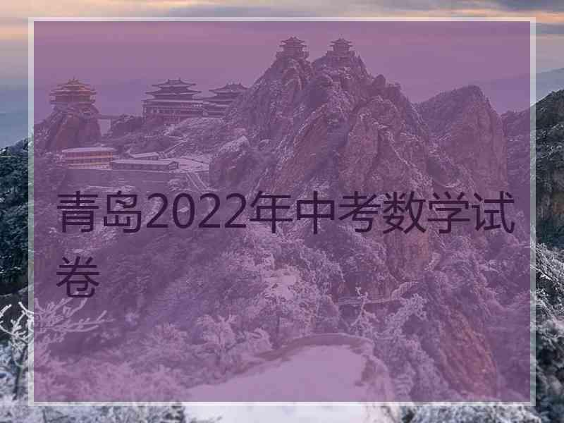 青岛2022年中考数学试卷