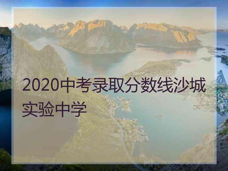 2020中考录取分数线沙城实验中学