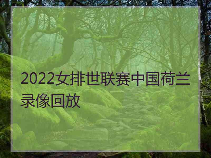 2022女排世联赛中国荷兰录像回放