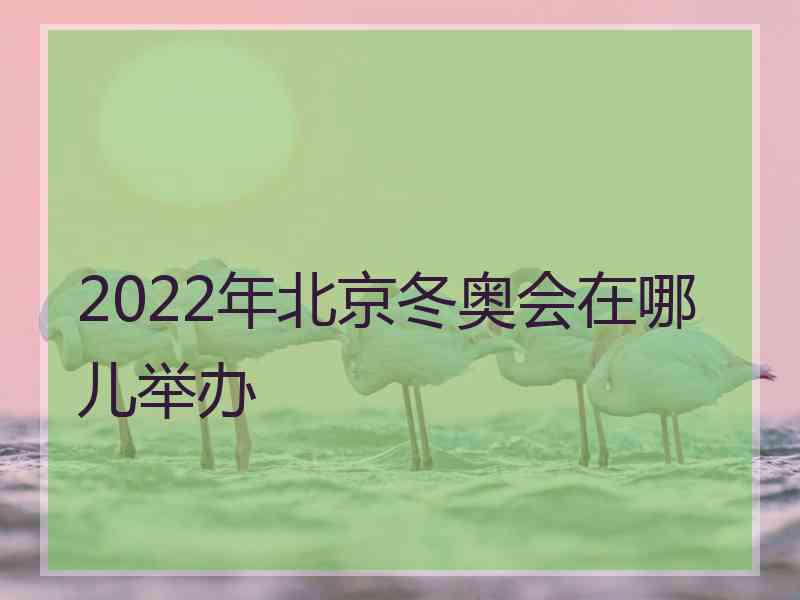 2022年北京冬奥会在哪儿举办