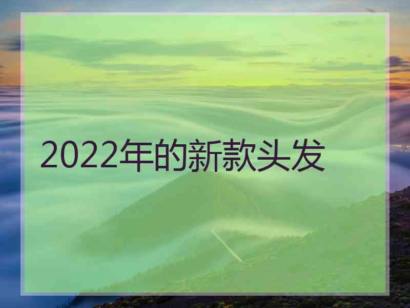 2022年的新款头发