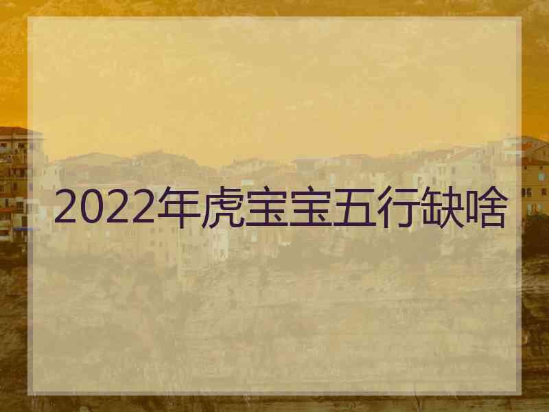 2022年虎宝宝五行缺啥