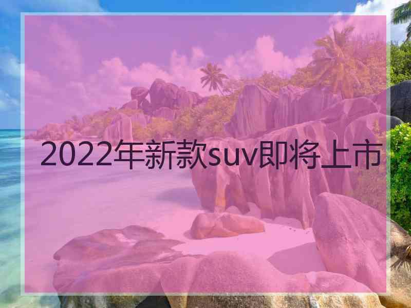 2022年新款suv即将上市