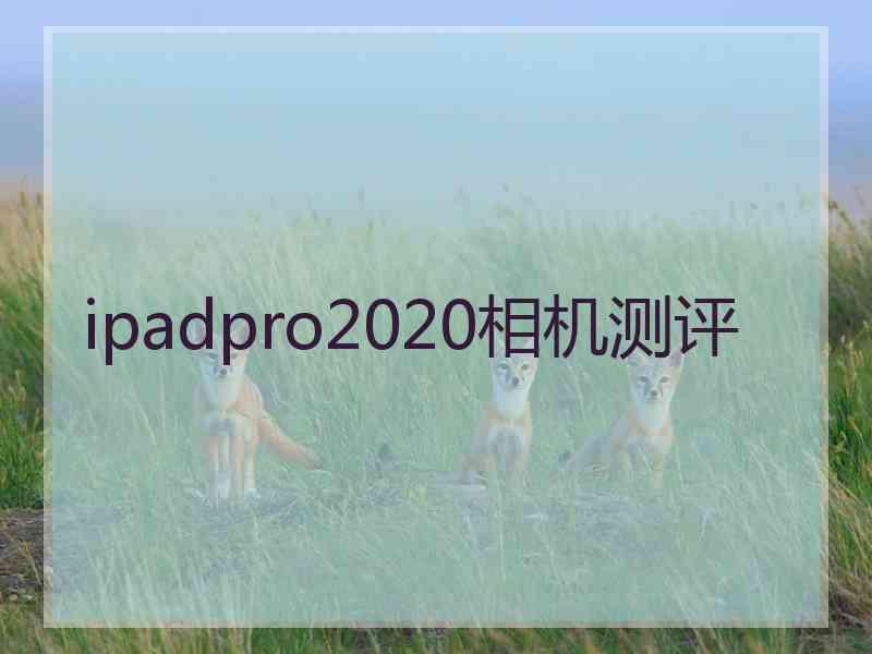 ipadpro2020相机测评