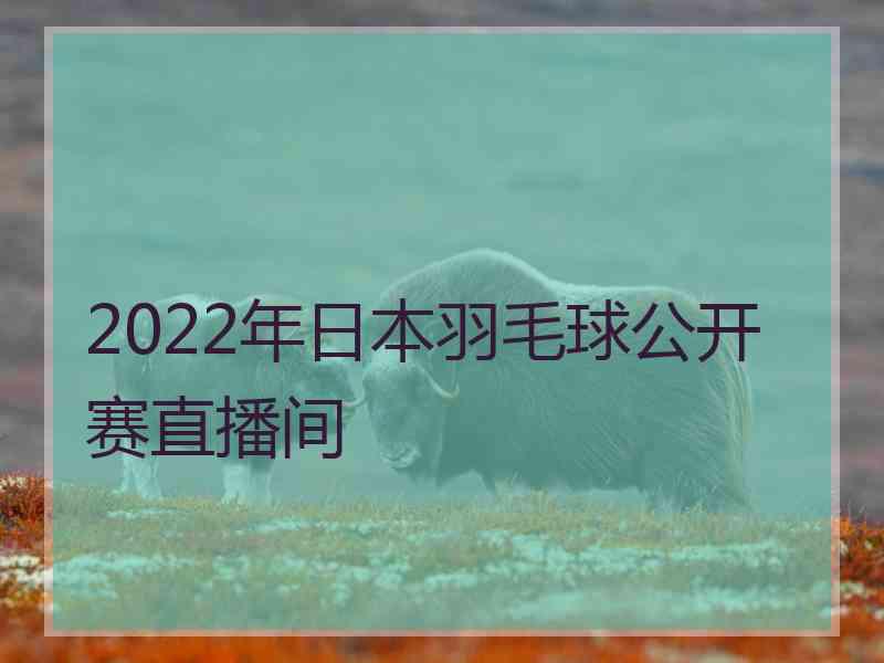 2022年日本羽毛球公开赛直播间