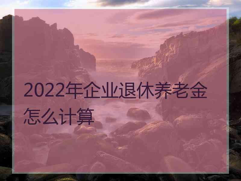 2022年企业退休养老金怎么计算