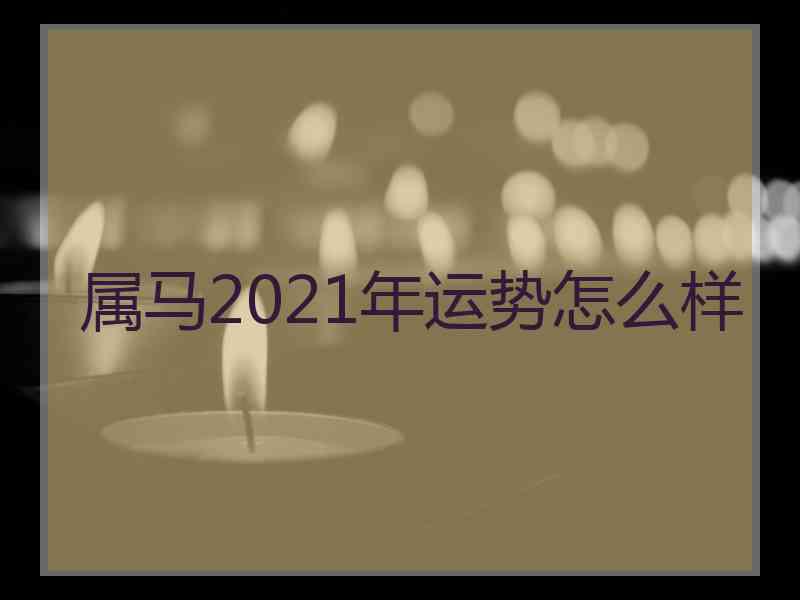 属马2021年运势怎么样