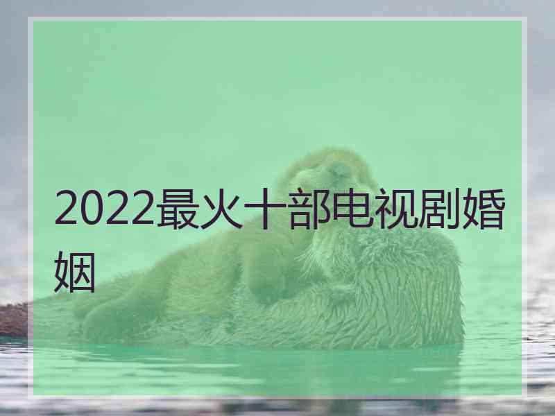 2022最火十部电视剧婚姻