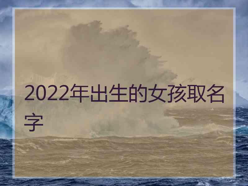 2022年出生的女孩取名字