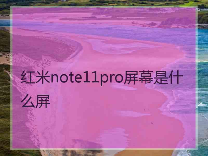 红米note11pro屏幕是什么屏