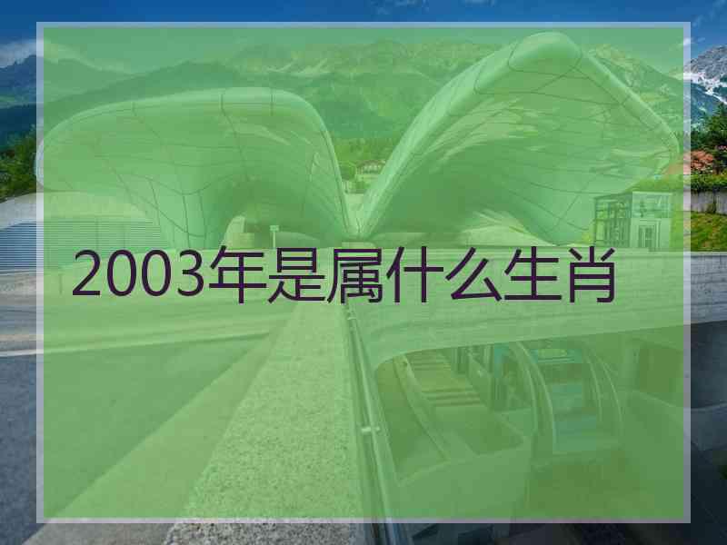 2003年是属什么生肖