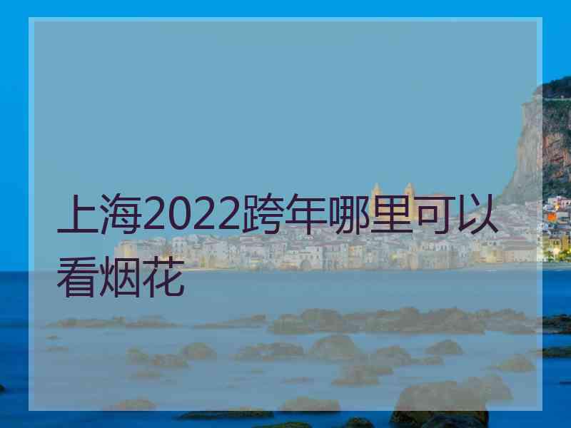 上海2022跨年哪里可以看烟花