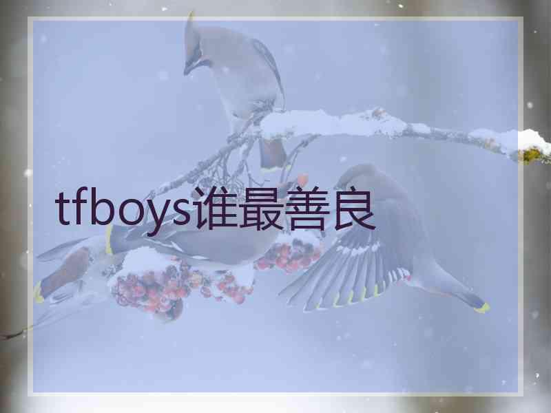 tfboys谁最善良