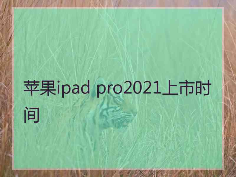 苹果ipad pro2021上市时间