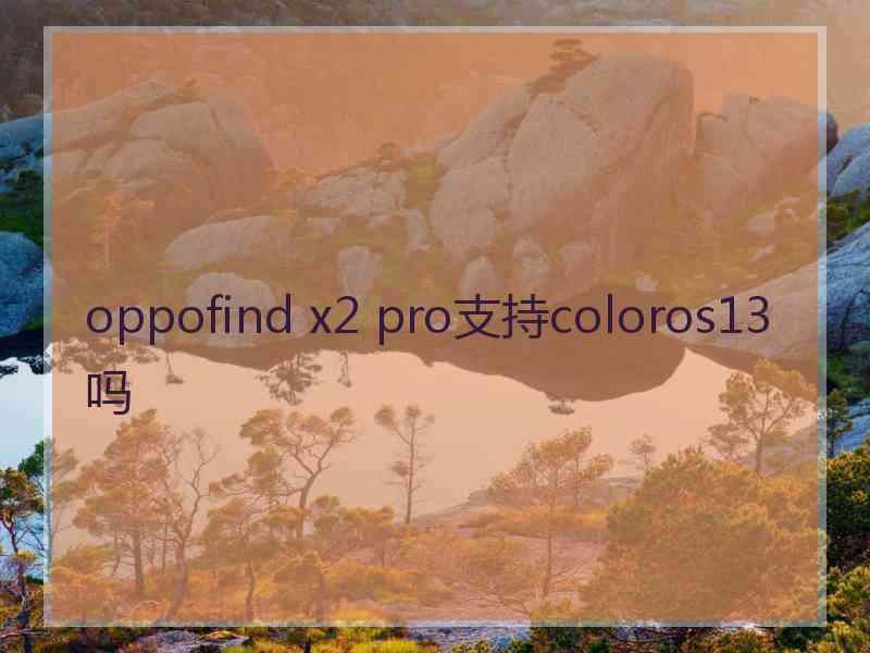 oppofind x2 pro支持coloros13吗