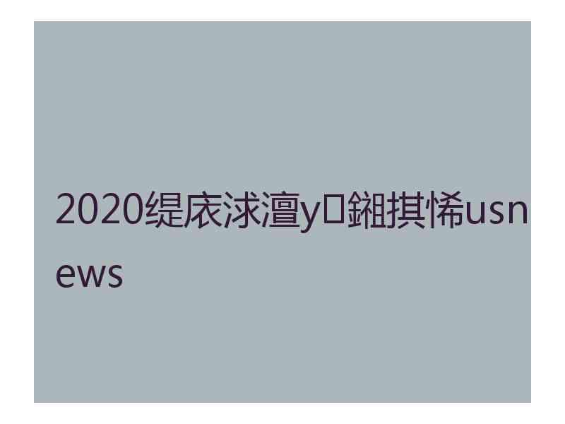 2020缇庡浗澶у鎺掑悕usnews