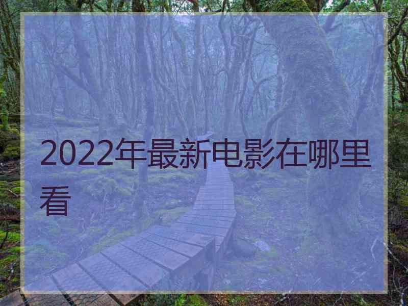 2022年最新电影在哪里看