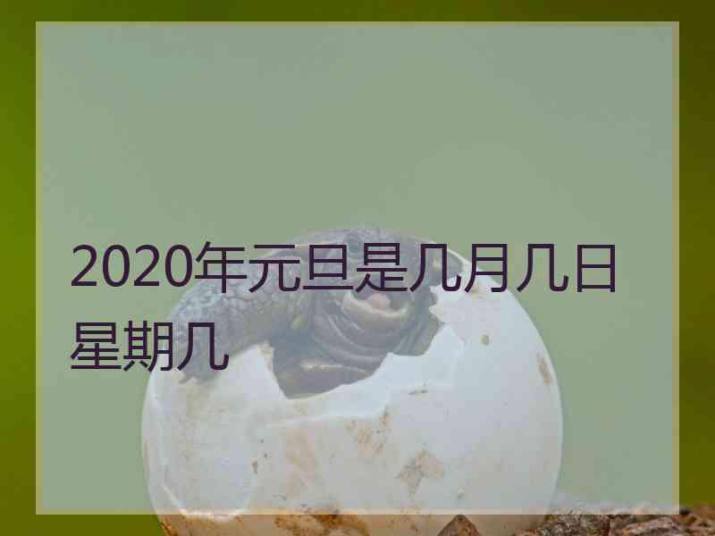 2020年元旦是几月几日星期几